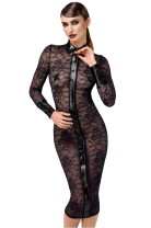 F376 halblanges Kleid Noirelle aus Spitze von Noir Handmade