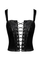 F379 Dominae Frontbind PVC corset top - XS