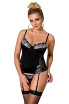black Brasiliana Corset + Thong 4XL/5XL by Passion black Brasiliana Corset + Thong 4XL/5XL by Passion