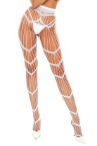 open tights S033 white - S/M open tights S033 white - S/M