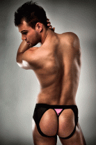 Slip-String schwarz-pink L/XL - PASSION 007 Slip-String schwarz-pink L/XL - PASSION 007