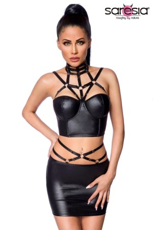 Wetlook Set with Skirt 18263 - XS/S