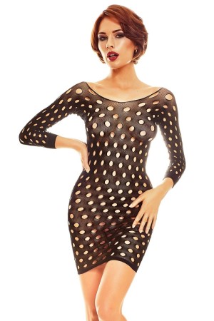 schwarzes Netzkleid AA052115 - L/XL