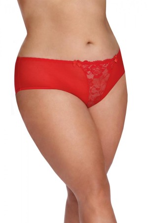 roter Knickers mit Spitze AA052955 von Anais Apparel Plus Size