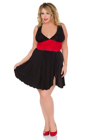 black/red chemise Z/5036 by Andalea