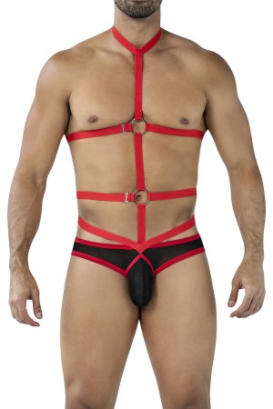 schwarz/roter Body-Harness RAV114 von Cut4Men