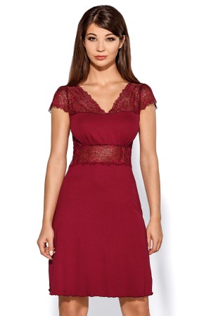 Nachtkleid Helen Burgund XL