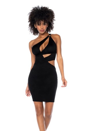 Asymmetrischen Kleid mit Cutouts - MAL40004 von Mapale