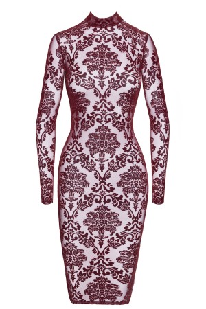 F384 halblanges Flockkleid Kink Royal - M