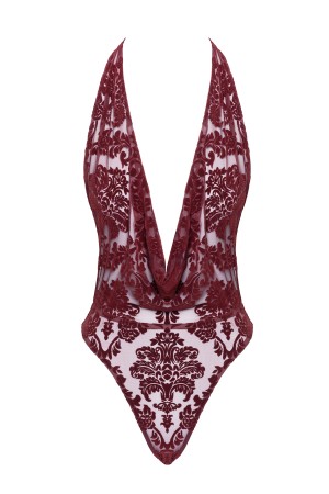 F386 Body Kink Royal mit Wasserfallausschnitt - XL