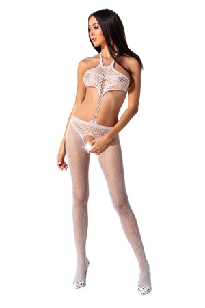white ouvert Bodystocking BS080 by Passion