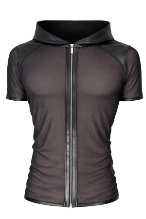 Herren Kapuzen T-Shirt ADGinter001 schwarz - S