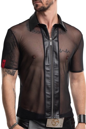 Herren Polo-Shirt RMUgo001 schwarz von Regnes Fetish Planet