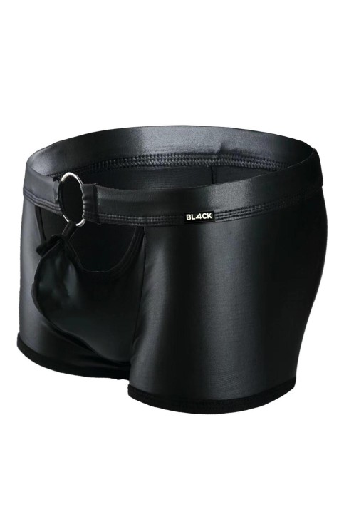 schwarzer Wetlook Boxer BL4CK03 - S