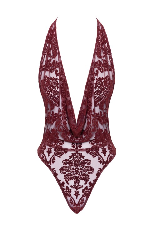 F386 Body Kink Royal mit Wasserfallausschnitt - M