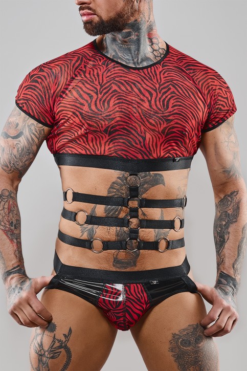 Harness T-Shirt RERodrigo001 schwarz/rot - 2XL