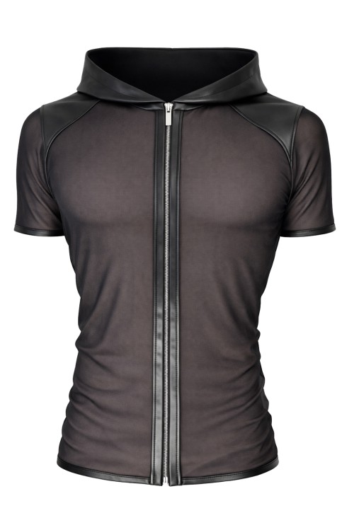Herren Kapuzen T-Shirt ADGinter001 schwarz - S